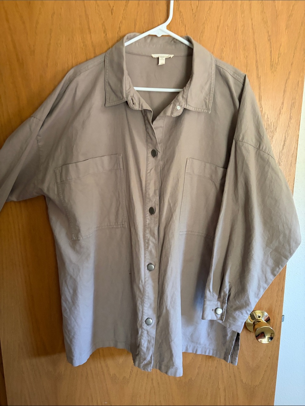 Eileen Fisher Casual Taupe womens Button-Up Jacket
